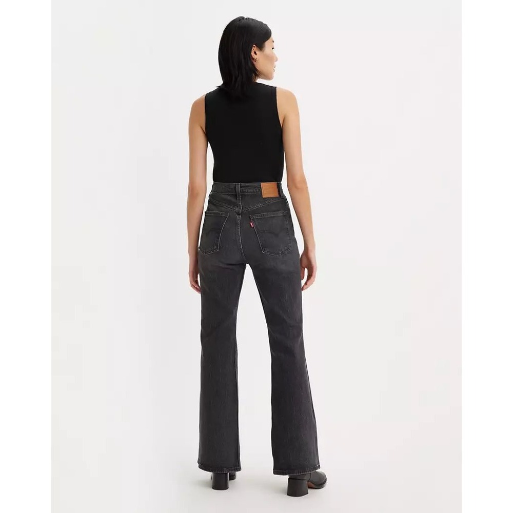 Levis 70s High Flare Jeans Womens 29 Washed Black High Rise Denim Flare Leg